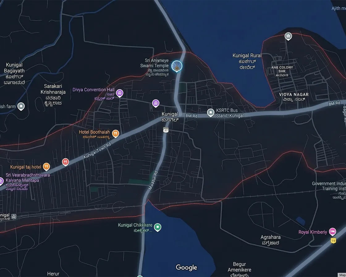 Kunigal plant location map