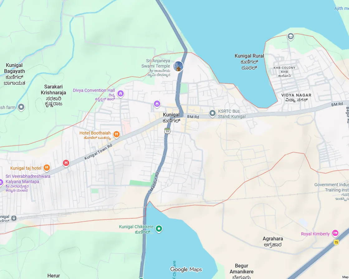 Kunigal plant location map