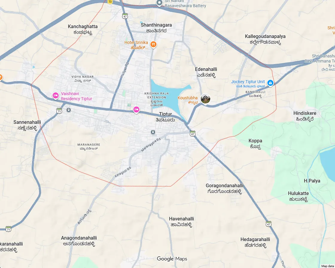 Tiptur plant location map