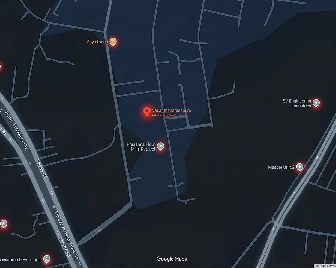 Vasanthanarasapura plant location map